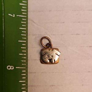 Gold and Silver Dog Pendant For Necklace